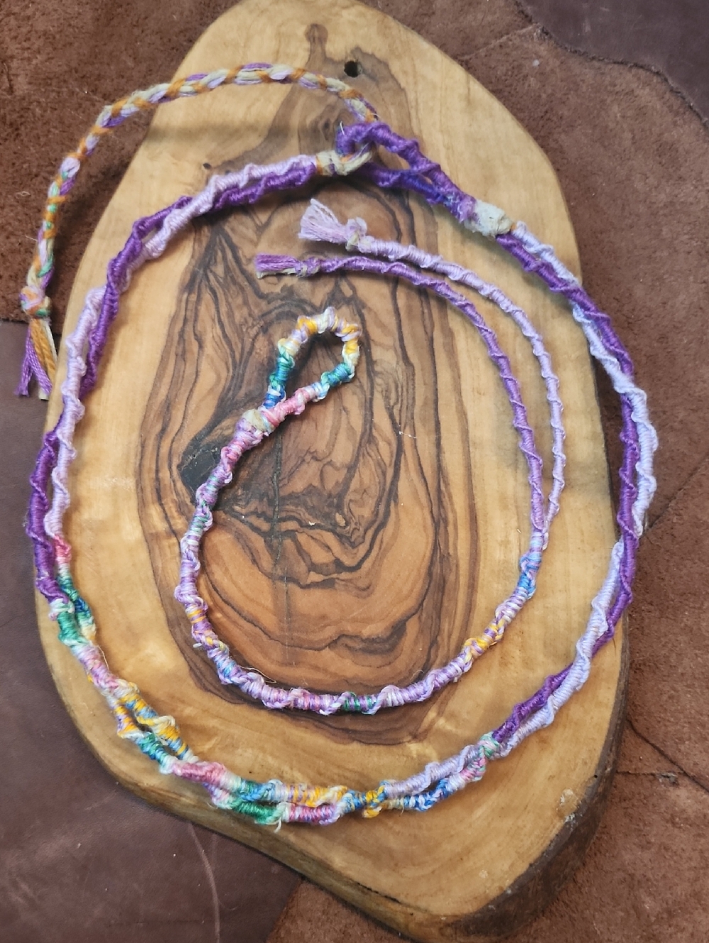 Handmade Multicolor Macrame Chocker And Braclet Set